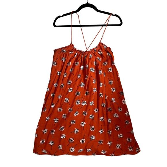 Madewell Ruffle-Neck Cover-Up Mini Dress - Size L - Picture 5 of 7